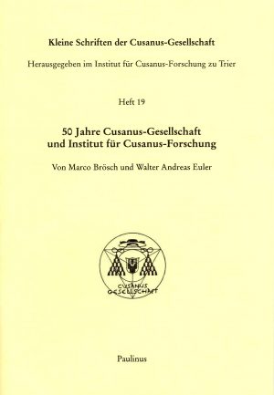 Zum 50-jährigen Bestehen der Cusanus-Gesellschaft und Forschung an der Universität Trier, werden hier nun verschieden Aufsätze und Beiträge der Stiftung auch der Öffentlichkeit zugänglich gemacht.