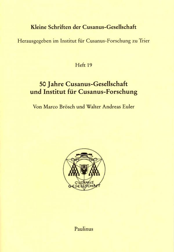 Zum 50-jährigen Bestehen der Cusanus-Gesellschaft und Forschung an der Universität Trier, werden hier nun verschieden Aufsätze und Beiträge der Stiftung auch der Öffentlichkeit zugänglich gemacht.