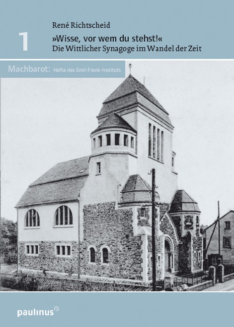 Die Entstehung und Geschichte der Wittlicher Synagoge, geht auf dieses Bauwerk ein. Warum es entstand, seine Rolle während des zweiten Weltkriegs und heute. Es spricht außerdem das Leben von Juden in Wittlich vor und während des zweiten Weltkriegs an.